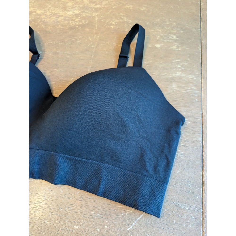 Truekind Daily Comfort Wireless Bra Black Plus Size 4XL Seamless Adjustable - Picture 2 of 5